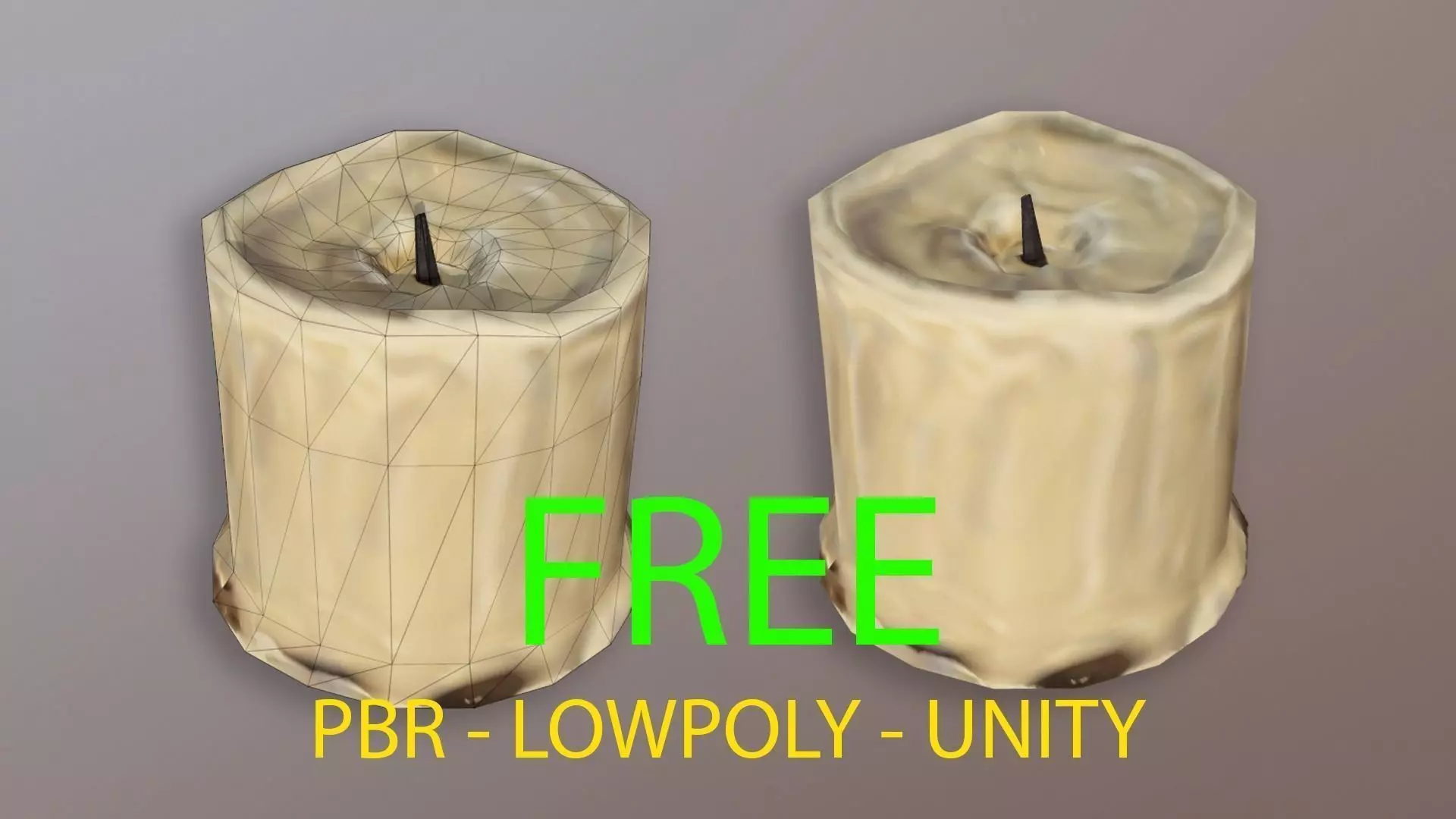 Candle - Unity Ready Free low-poly 3D model