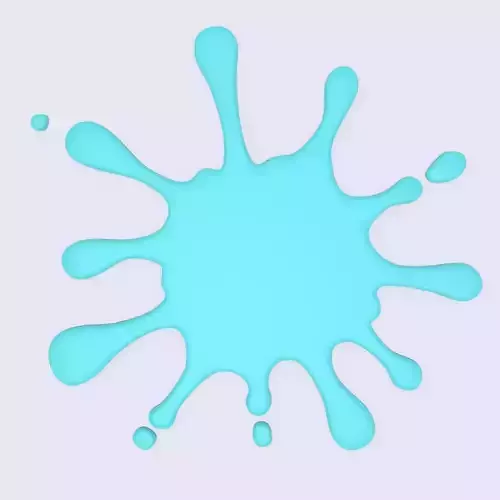 Cartoon Splash Low-poly 3D model