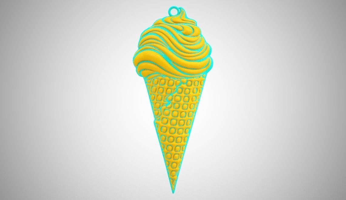 Ice Cream Necklace 3D print model_9