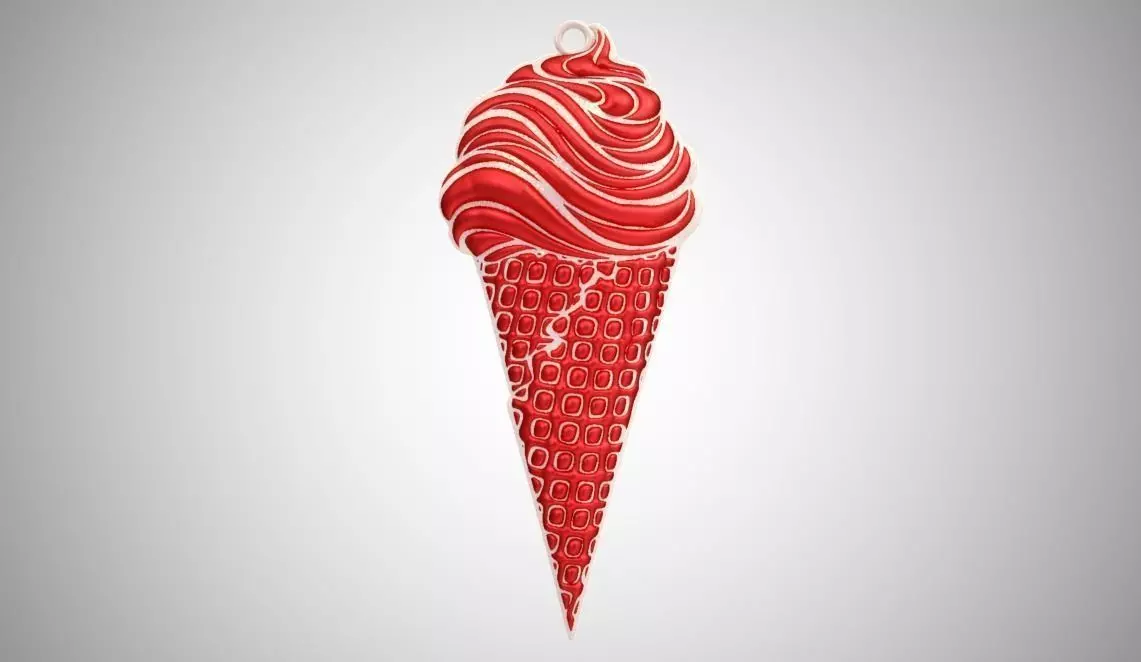 Ice Cream Necklace 3D print model_0