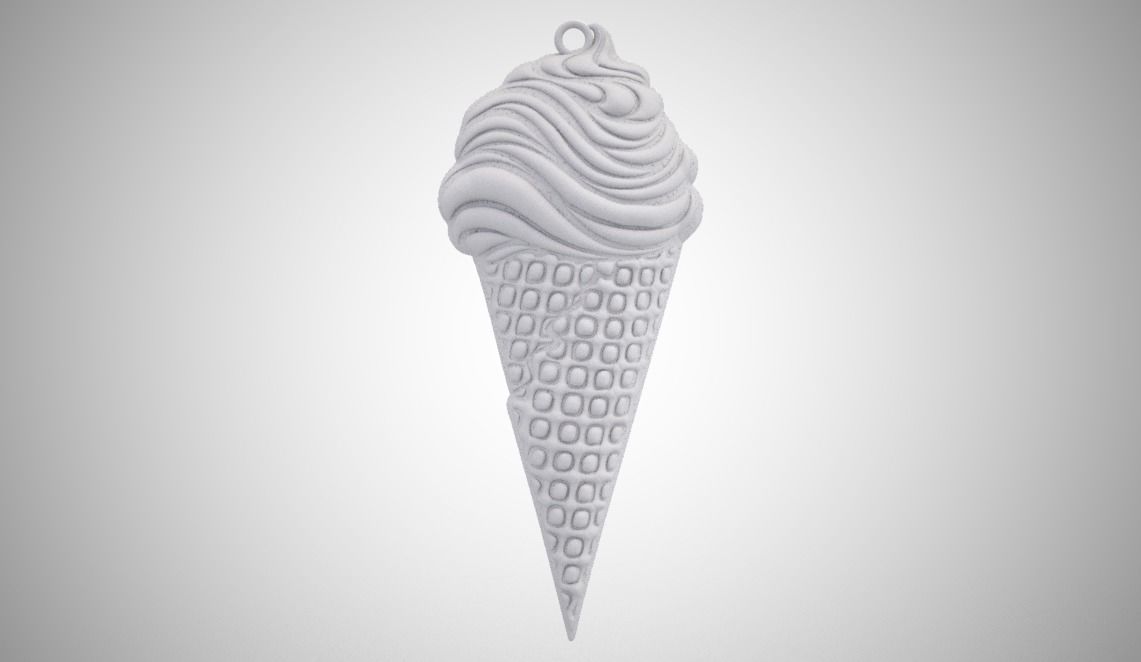 Ice Cream Necklace 3D print model_1