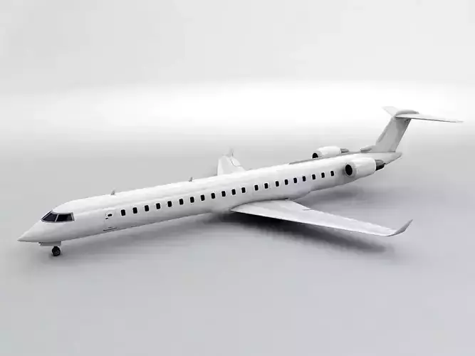 Bombardier CRJ -900 - Generic White Low-poly 3D model