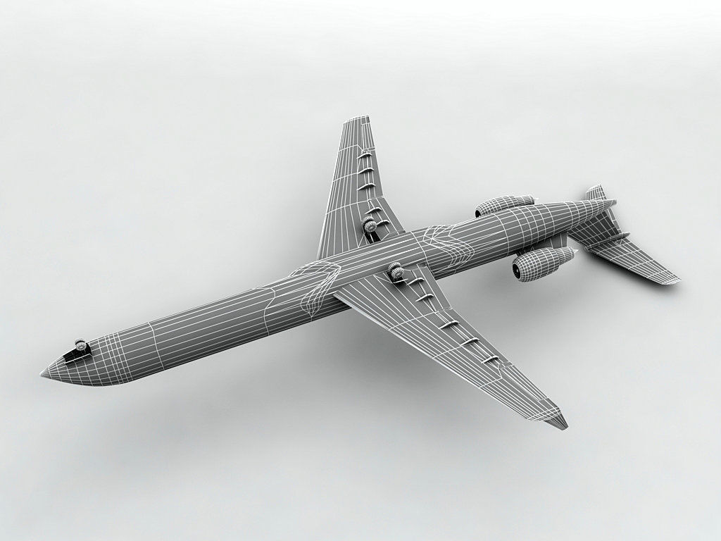 Bombardier CRJ -900 - Generic White Low-poly 3D model_3