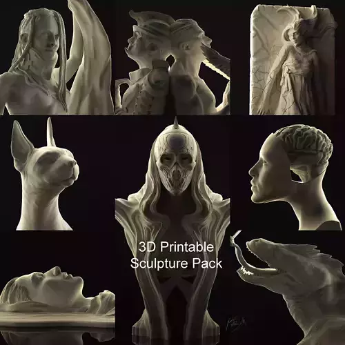 3D Printable Sculpture Pack 3D print model