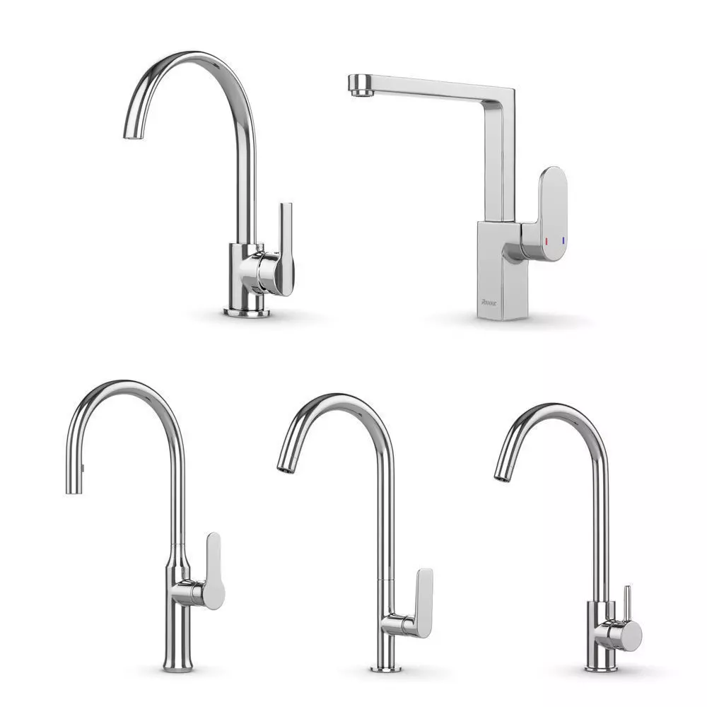 A set of kitchen faucets from Ravak set 11 3D model_0