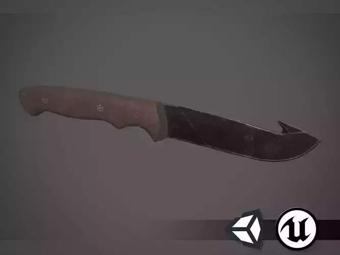 Apocalyptic Battle Knife - PBR and Game Ready
