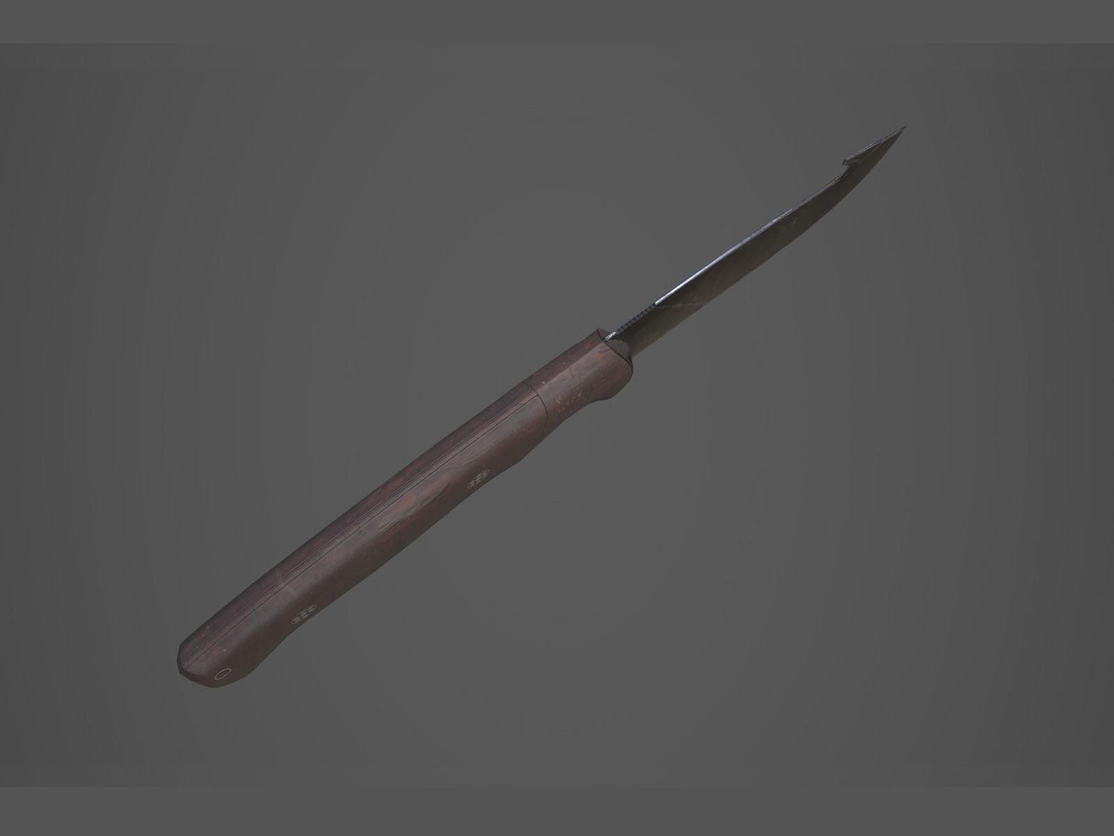 Apocalyptic Battle Knife - PBR and Game Ready Low-poly 3D model_3