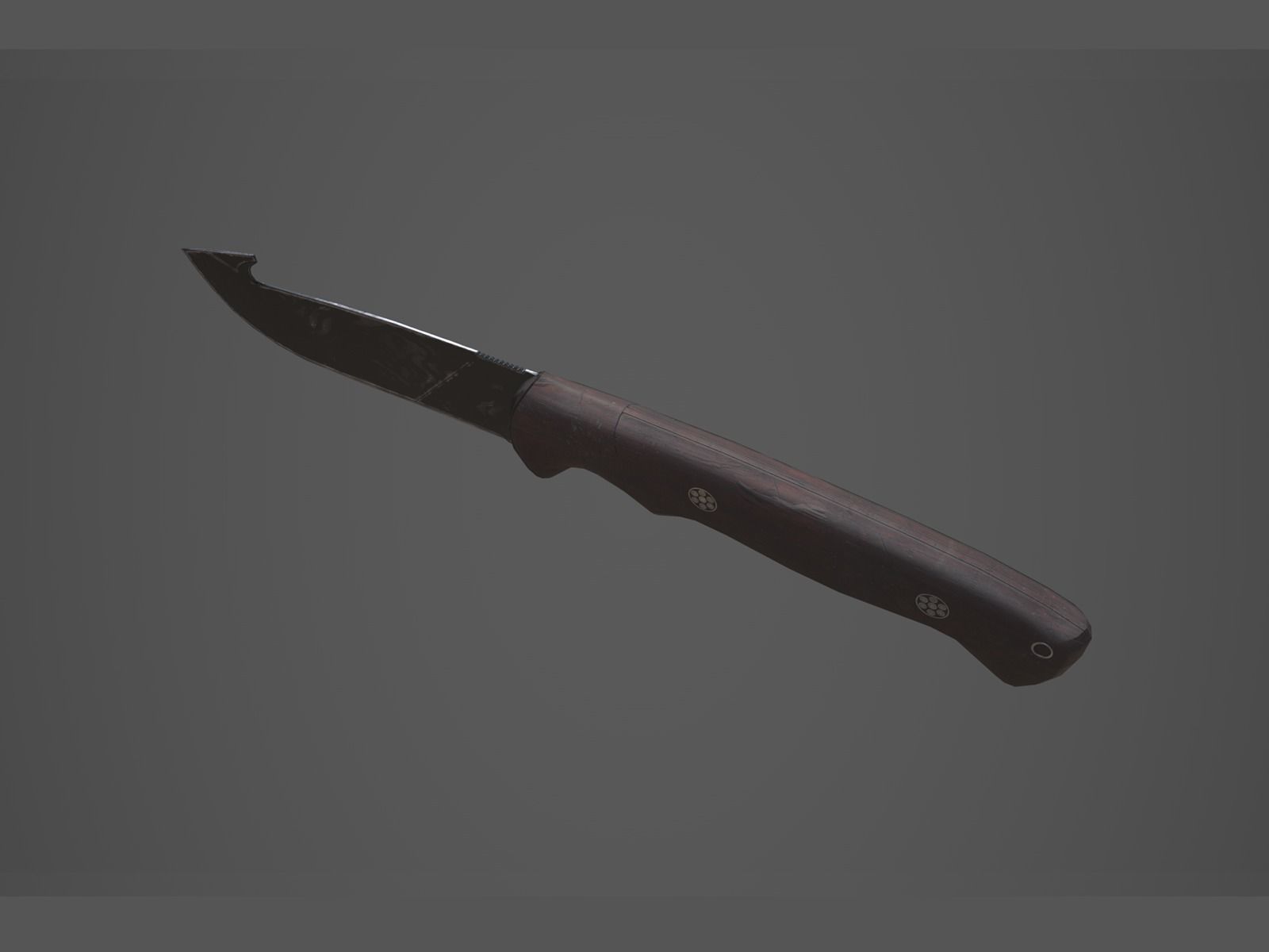 Apocalyptic Battle Knife - PBR and Game Ready Low-poly 3D model_4