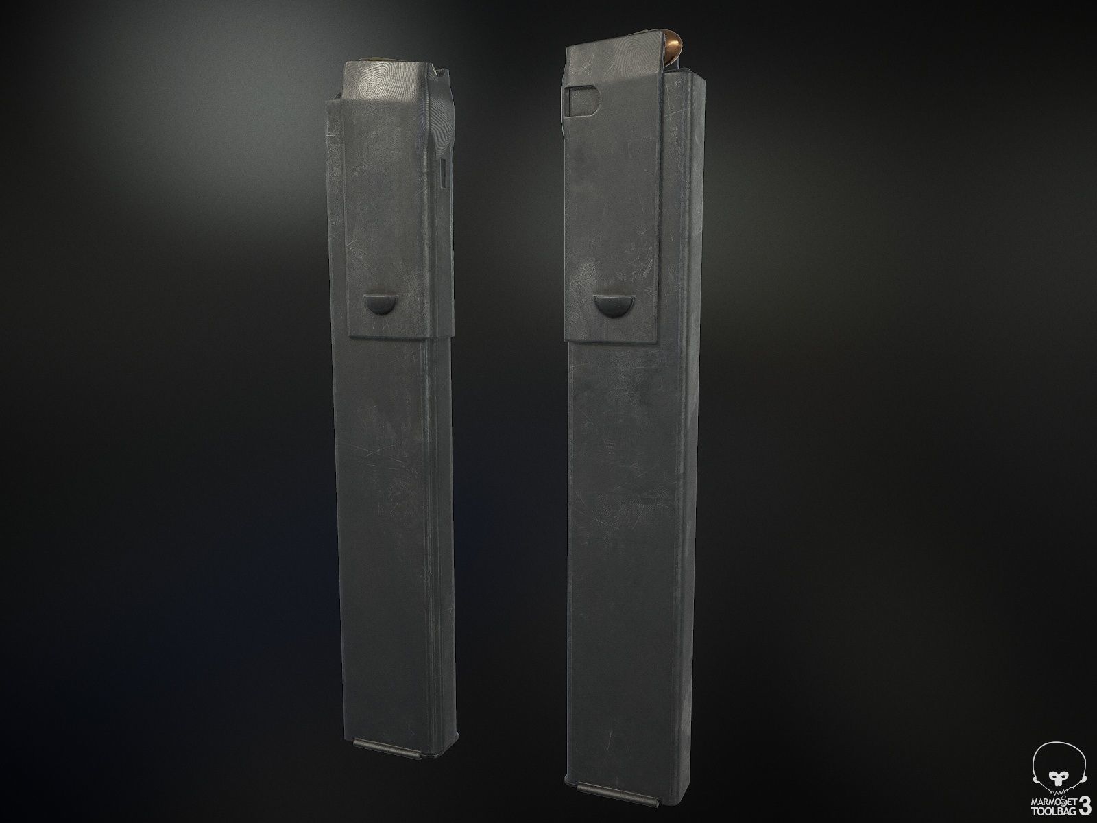 M3A1 Grease Gun Low-poly 3D model_9