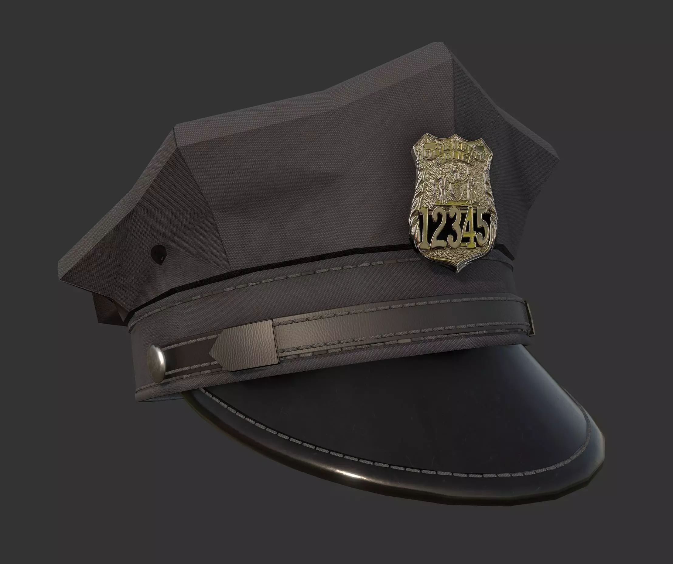 Police Officer Hat Uniform 3D model