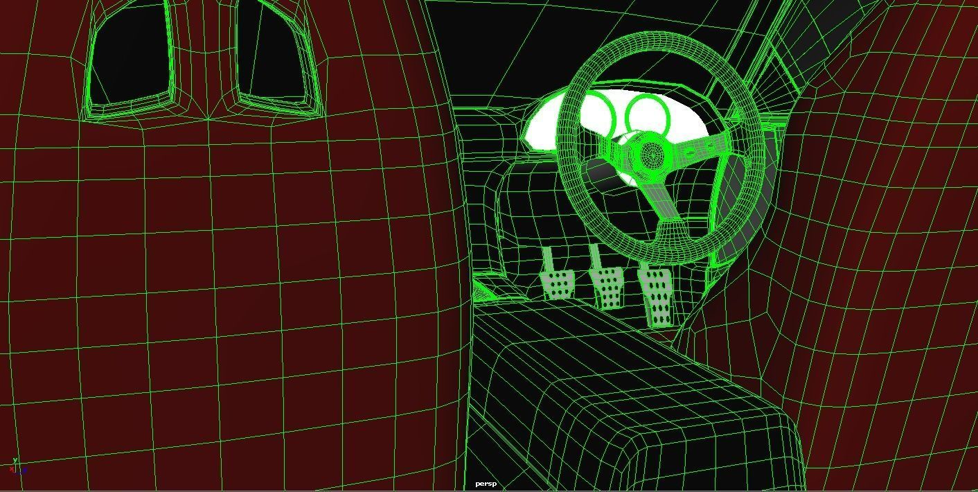 3D model 180SX RIG FULL INTERIOR ENGINE VR / AR / low-poly rigged ...