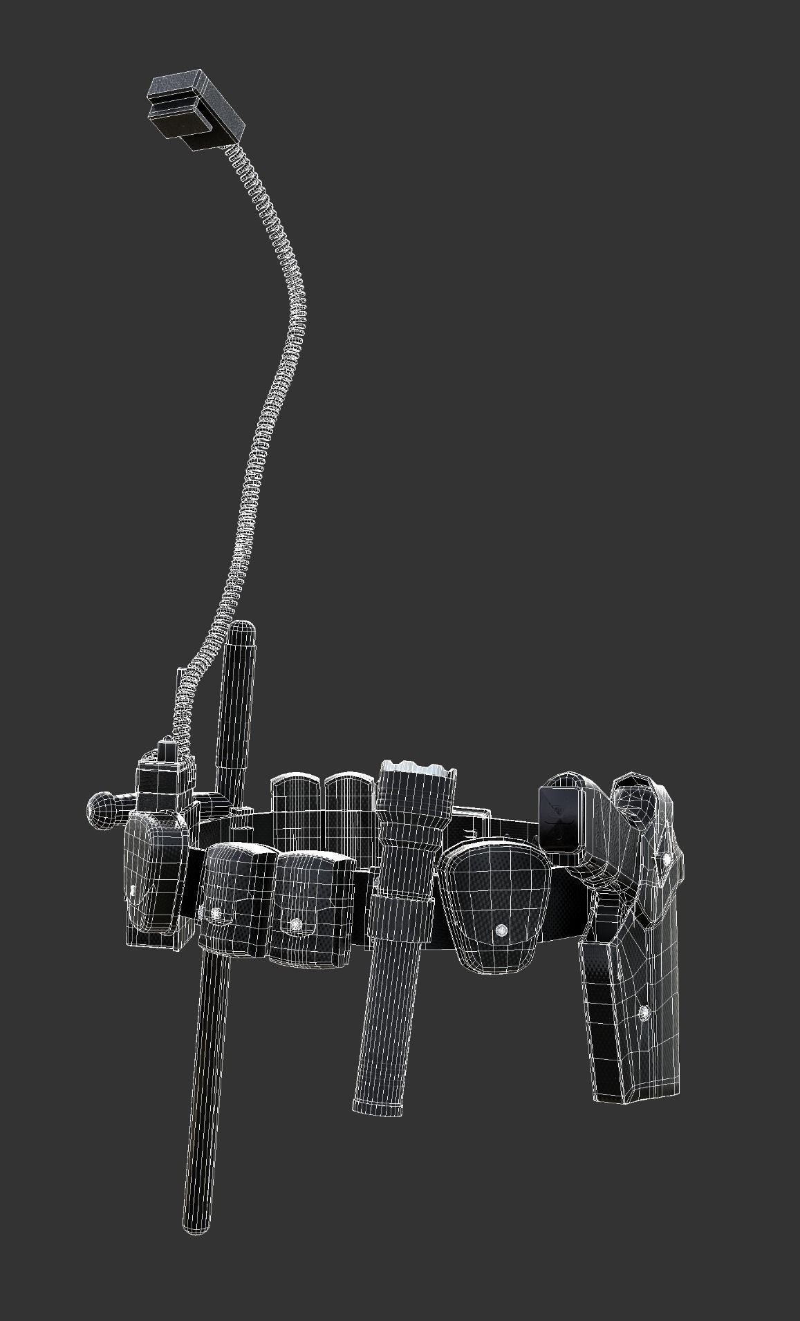 Police Officer Gun Belt Uniform Cop Low-poly 3D model_7