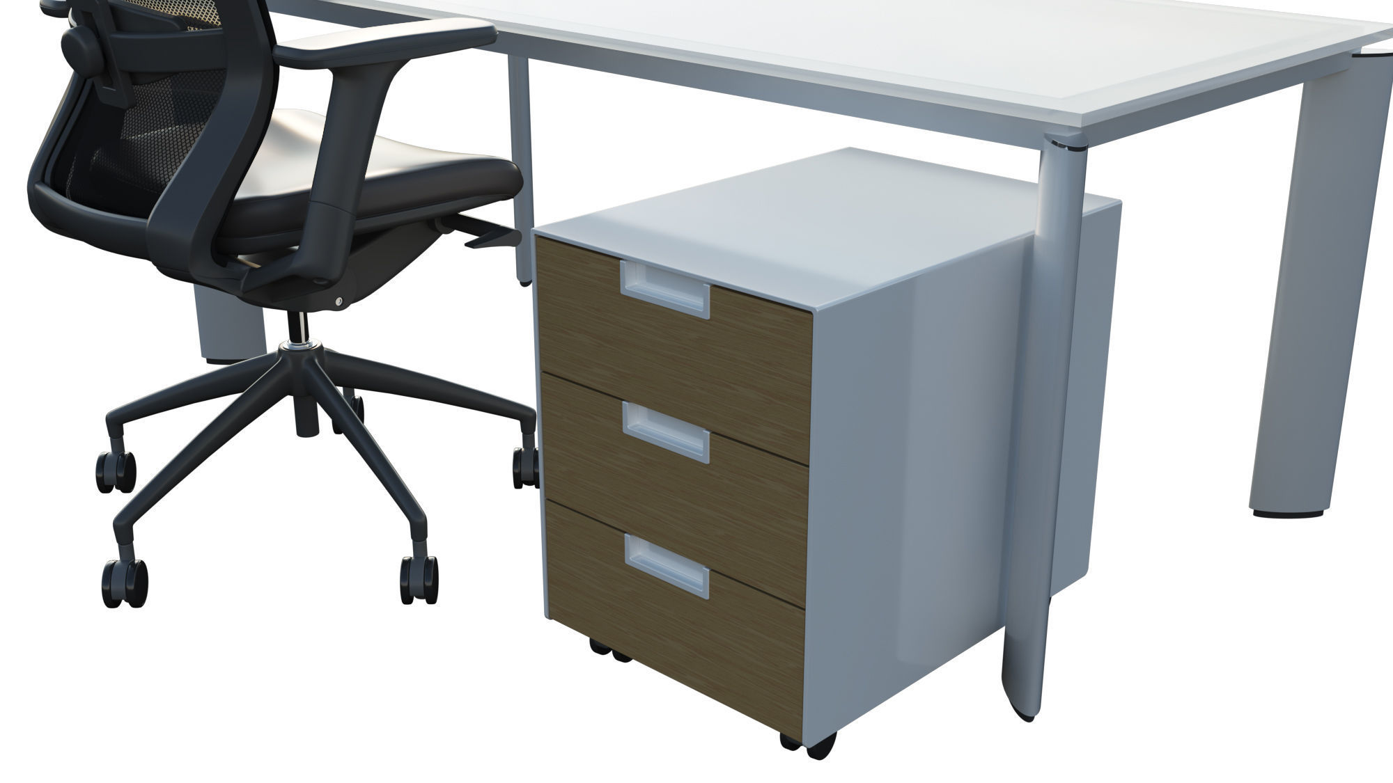 Office Desk 3D model_2