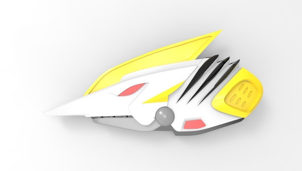 White Ranger Dino Thunder Armor Complete with Sword and Morpher  3D print model_4