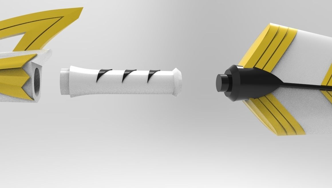 White Ranger Dino Thunder Armor Complete with Sword and Morpher  3D print model_11