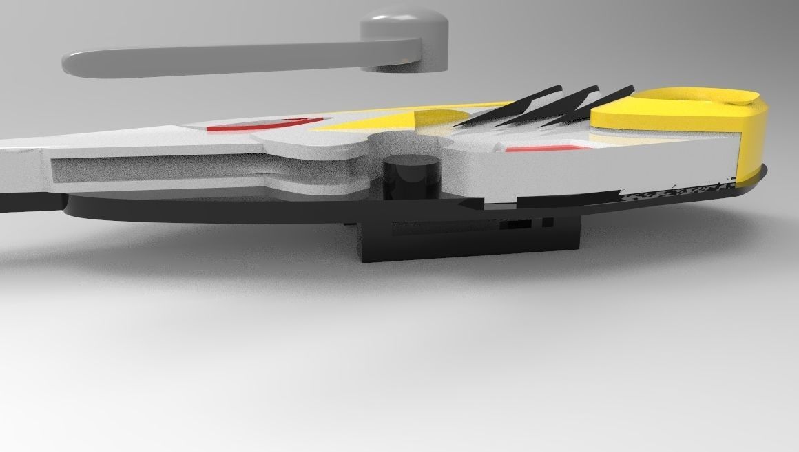 White Ranger Dino Thunder Armor Complete with Sword and Morpher  3D print model_8