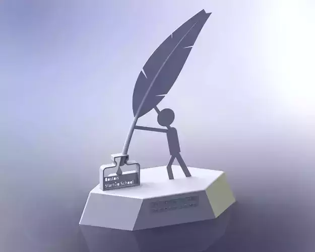 Italics2012 person holding quill Free 3D model