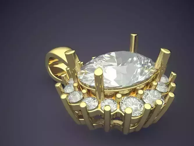 Classic Luxurious Pendant with Diamonds