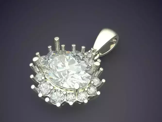 Classic Luxurious Pendant with Diamonds