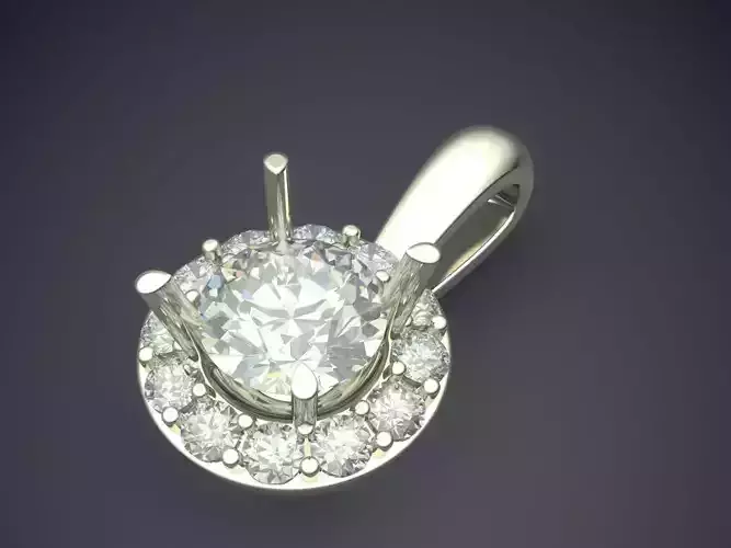 Beautiful Simple Pendant with Diamonds