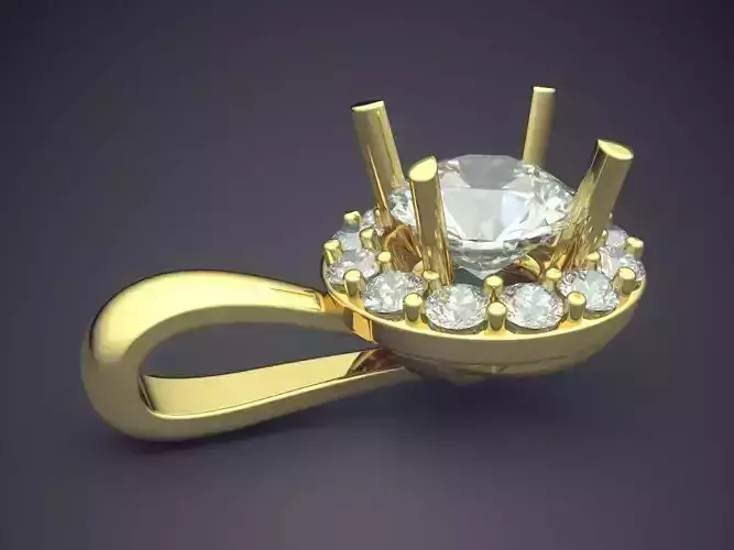 Beautiful Simple Pendant with Diamonds