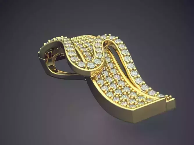 Outstanding Textured Luxurious Diamond-Pendant 3D print model