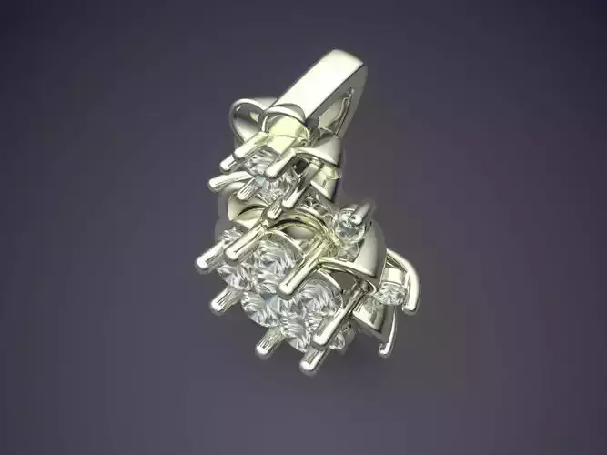 Stunning Flower-Shaped Pendant with Diamonds