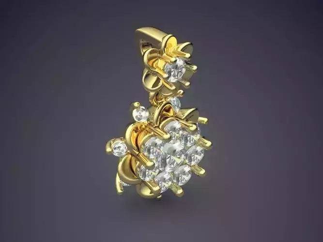 Stunning Flower-Shaped Pendant with Diamonds