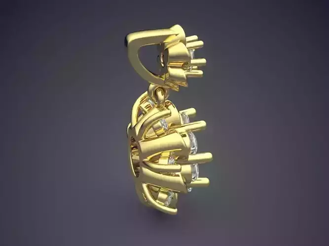 Stunning Flower-Shaped Pendant with Diamonds