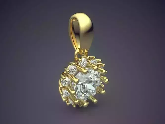 Pretty Stylish Diamond-Pendant with Details