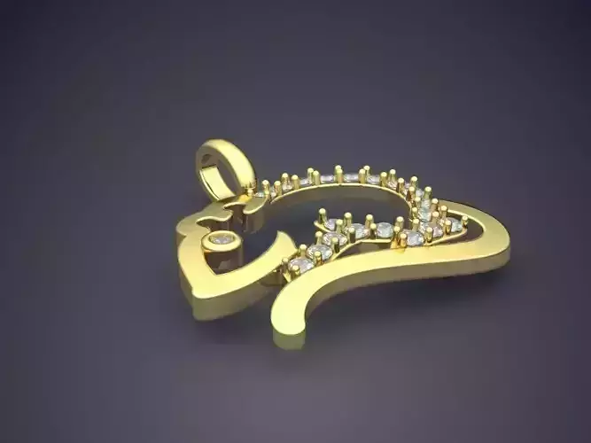 Cute Mouse-Shaped Pendant with Diamonds