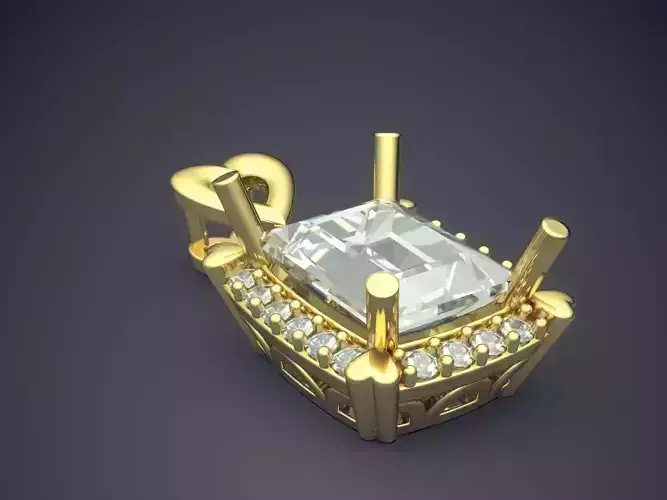 Beautiful Simple Pendant with Diamonds