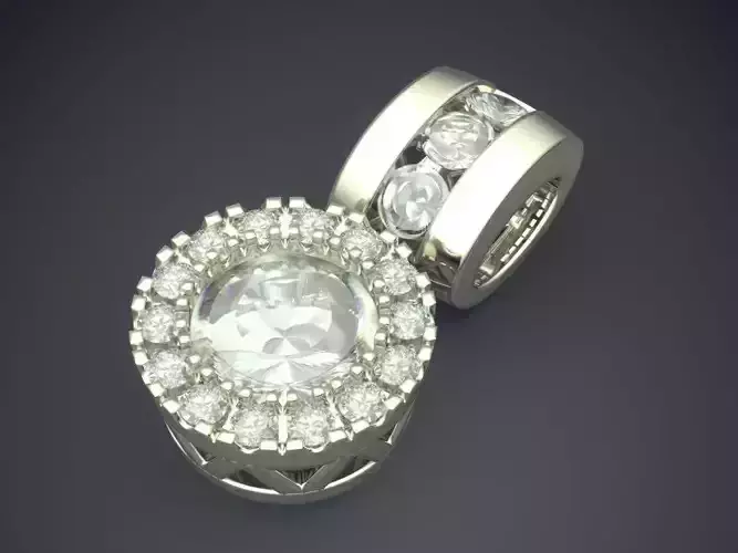 Luxurious Vintage Pendant with Diamonds