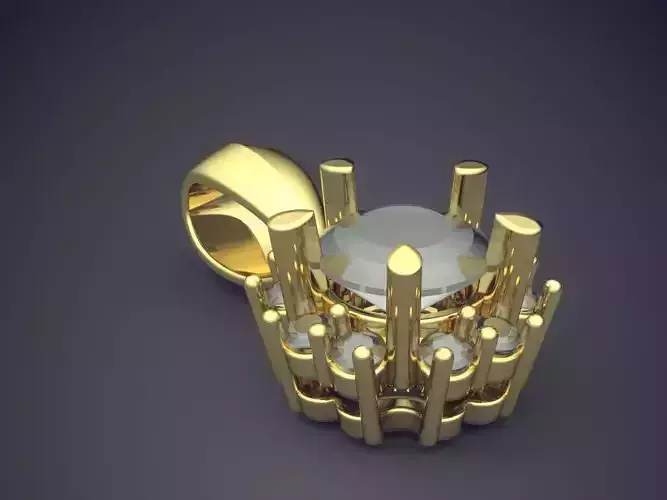 Beautiful Simple Pendant with Diamonds