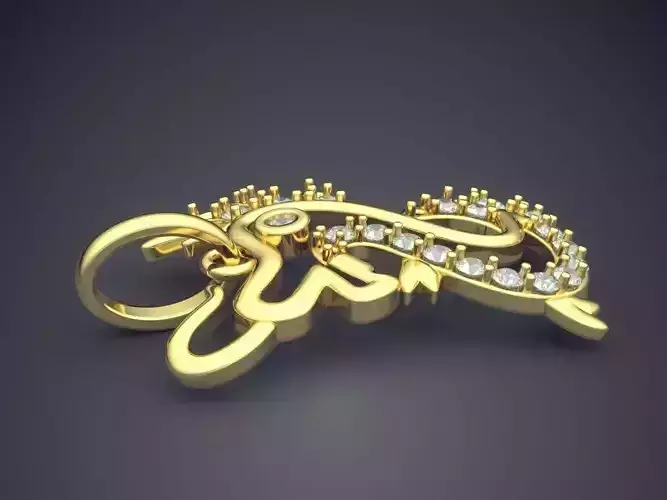 Cute Seahorse-Shaped Pendant with Diamonds