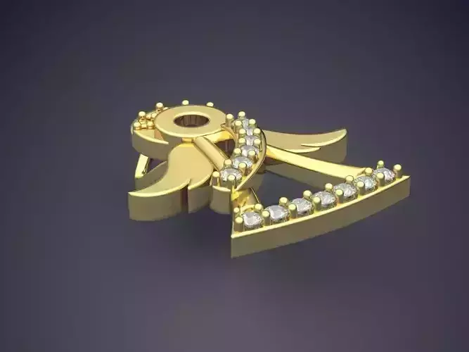 Cute Angel-Shaped Pendant with Diamonds
