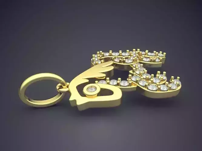 Cute Horse-Shaped Love Pendant with Diamonds