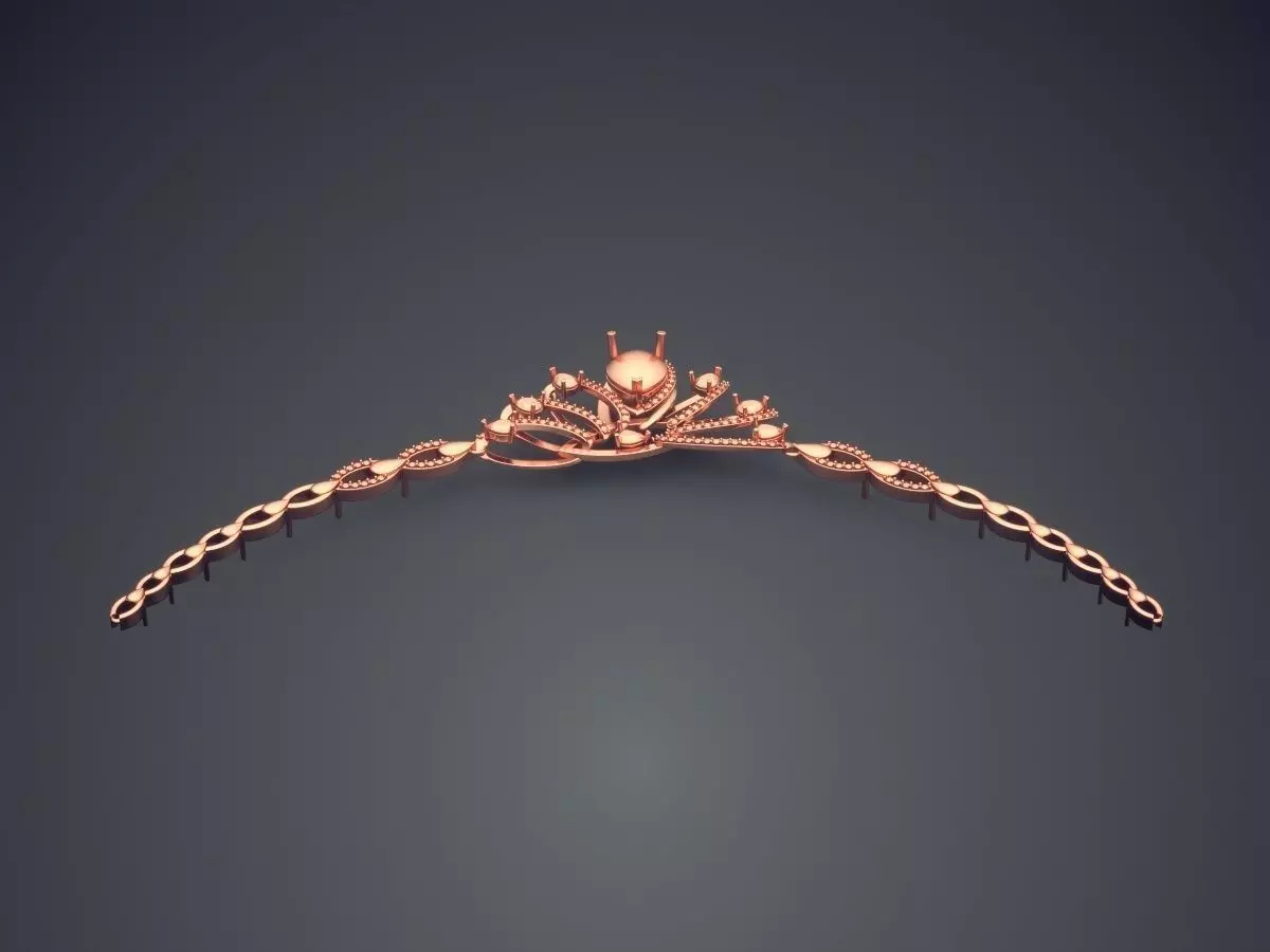 Beautiful Simple Necklace with Details 3D print model_2