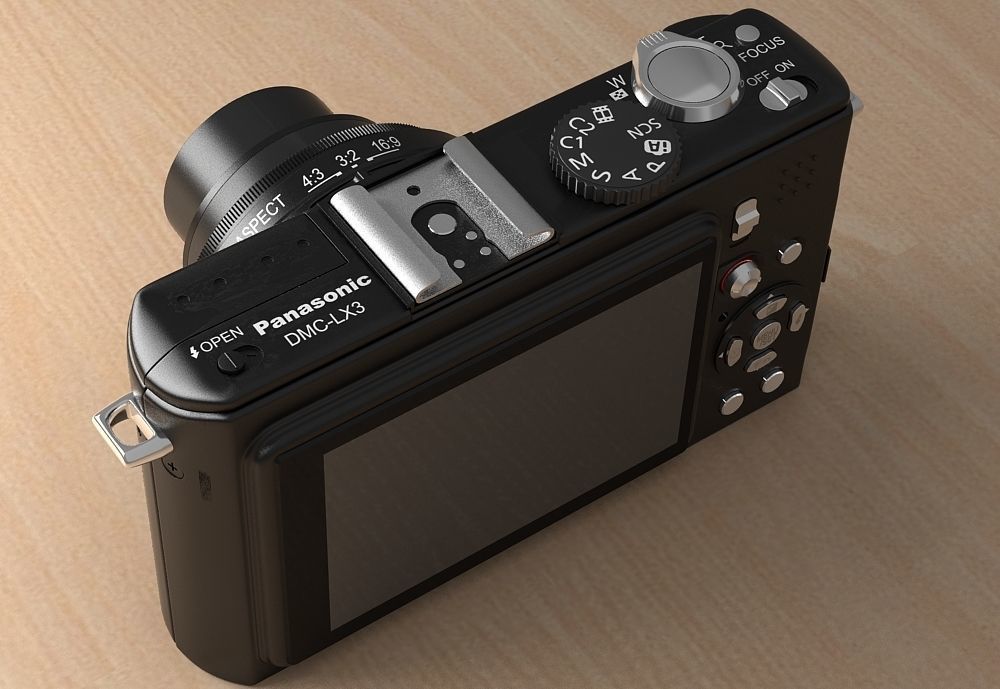 Panasonic LX3 Digital camera 3D model_1