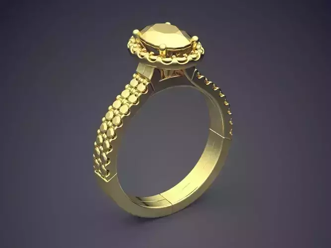 Simple Minimalistic Textured Silver Engagement Ring