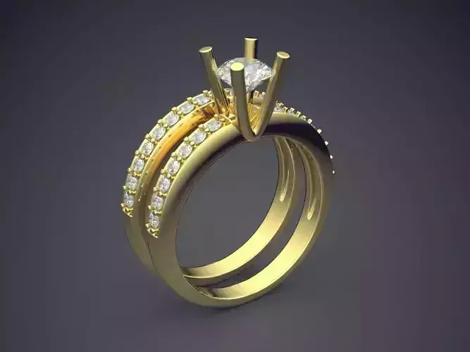 Simple Minimalistic Fancy Unique Engagement Ring
