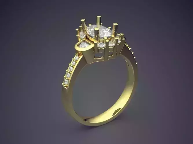 Elegant Luxurious Diamond-Ring for Engagement
