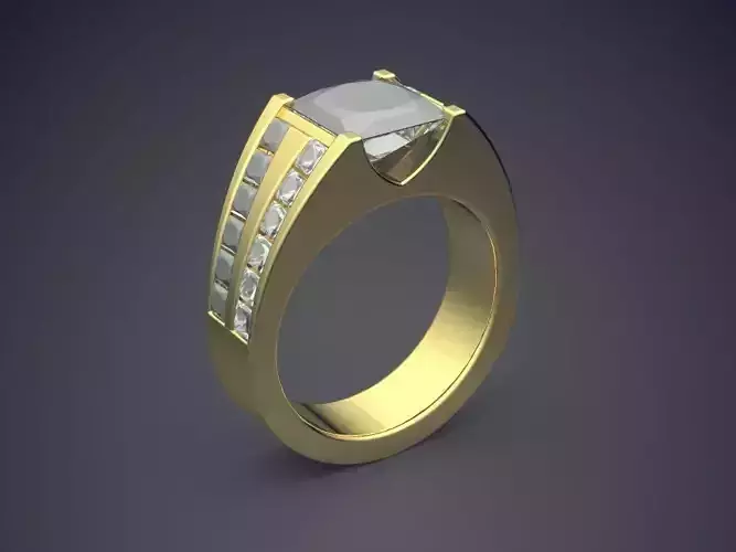 Magnificent Unique Golden Feminine Rings With Diamonds