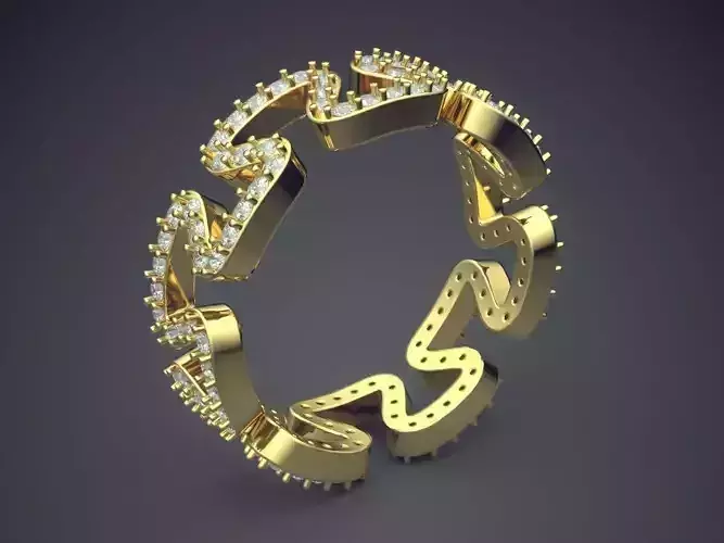 Fancy Extravagant Unique Engagement Ring With Diamonds