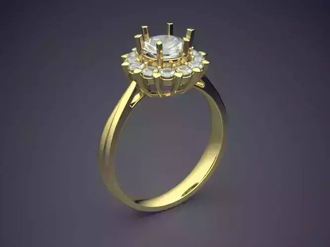 Elegant Luxurious Minimal Design Diamond-Ring for Engagement