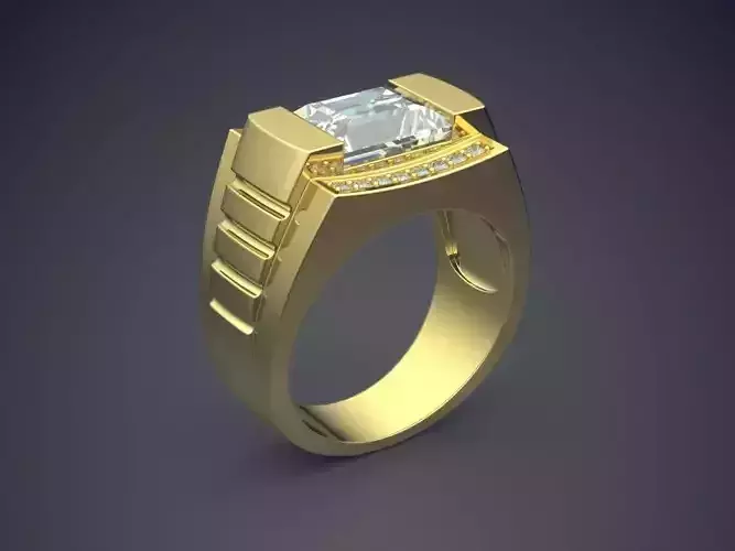 Luxurious Unique Design Thick Engagement Ring for Men