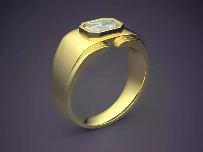 Elegant Luxurious Thick Diamond-Ring for Engagement 3D print model