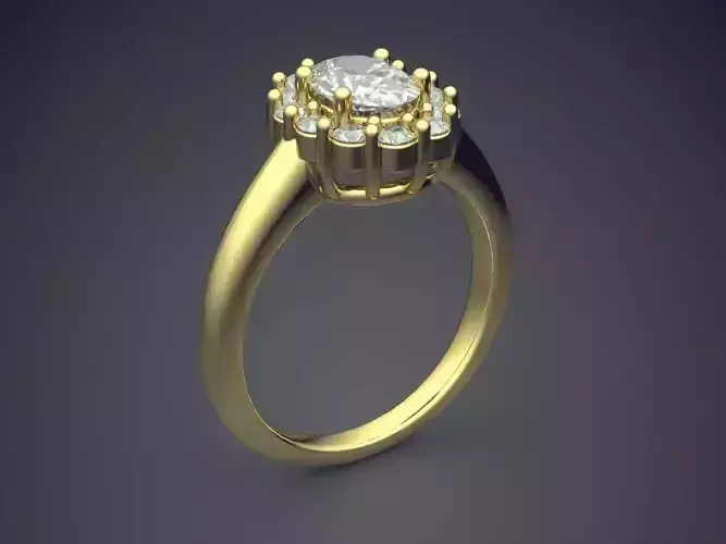 Simple Classic Feminine Engagement Ring