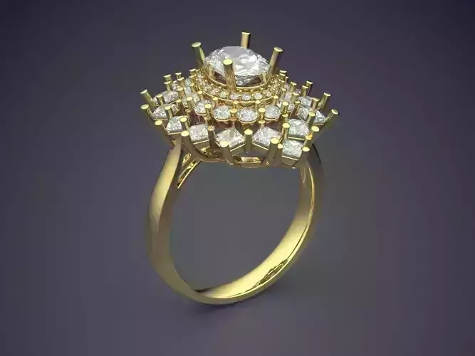 Elegant Feminine Luxurious Diamond-Ring for Engagement
