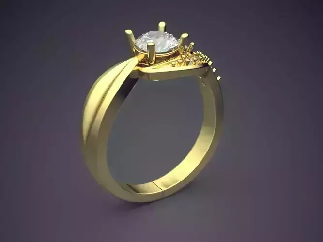 Elegant Luxurious Minimal Design Diamond-Ring for Engagement